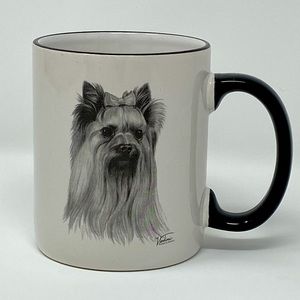 Yorkshire Terrier Mug Coffee Tea Black and White Yorkie Dog